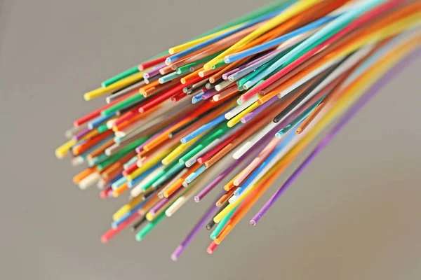 Cable de red de fibra óptica de cerca — Foto de Stock