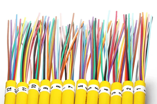 Cable de red de fibra óptica de cerca — Foto de Stock