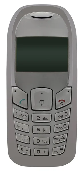 โทรศัพท์มือถือวินเทจเก่าถูกแยกจากพื้นหลังสีขาว — ภาพถ่ายสต็อก