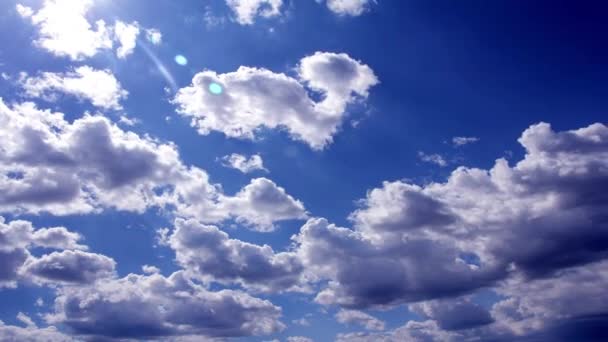 Nuages Roulants Dans Ciel Bleu Vidéo Time Lapse — Video