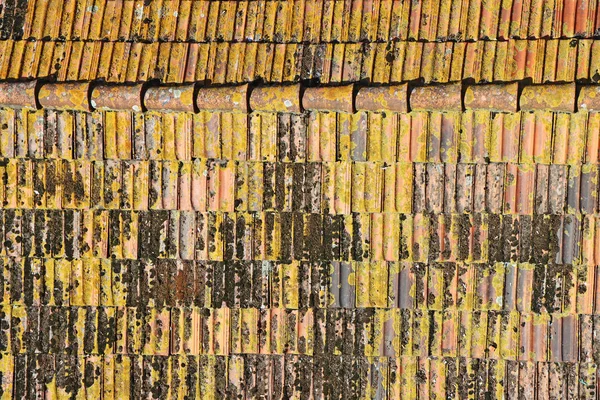 Background of a roof with old roof tiles — Stock Photo, Image