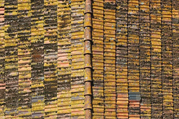Ιστορικό στέγης με παλιά κεραμίδια οροφής — Φωτογραφία Αρχείου