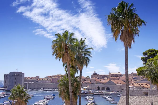 Tarihi Dubrovnik Croati Kasabasının Manzaralı Manzarası — Stok fotoğraf