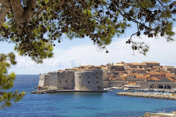 Hırvatistan Tarihi Dubrovnik Kentinde Manzara Manzarası — Stok fotoğraf