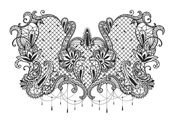 Stylish Vector Illustration Abstract Decoration Element Drawing Made Tattoo Print — Stock Vector