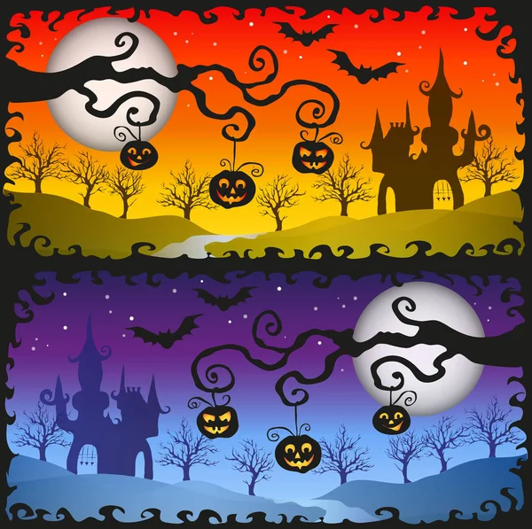 Kleurrijke Vector Illustratie Voor Halloween — Stockvector