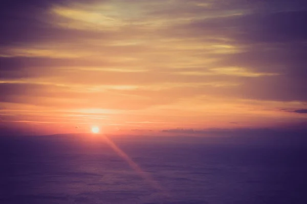 Tramonto Panoramico Alba Sulla Superficie Del Mare Paesaggio Naturale Bellissimo — Foto Stock