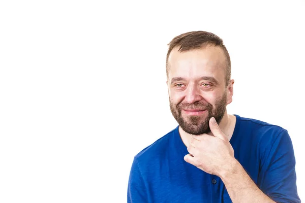 Confused Adult Man Seeking Solution Thinking Something Gesturing Hands — Stock Photo, Image