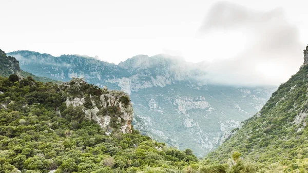 Big Huge Mountain Summer Sky Clouds Beauty Nature Concept Landscape — Stock Photo, Image