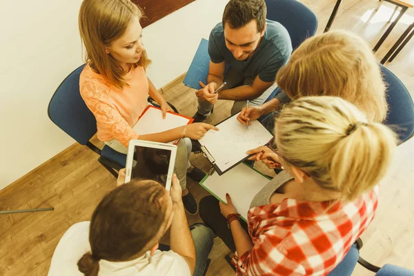 Equipo Colaboración Reunión Concepto Puesta Marcha Diversidad Masculina Femenina Jóvenes — Foto de Stock