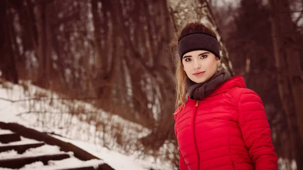 Ejercicios Deportivos Aire Libre Ideas Atuendo Deportivo Mujer Usando Ropa — Foto de Stock