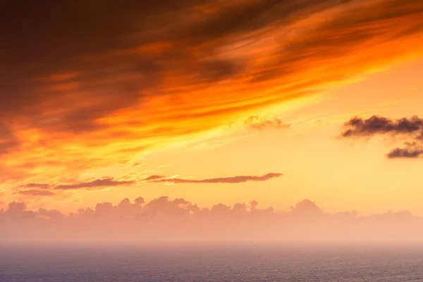 Scenisk Solnedgång Över Havsytan Naturlandskap Vackert Landskap — Stockfoto