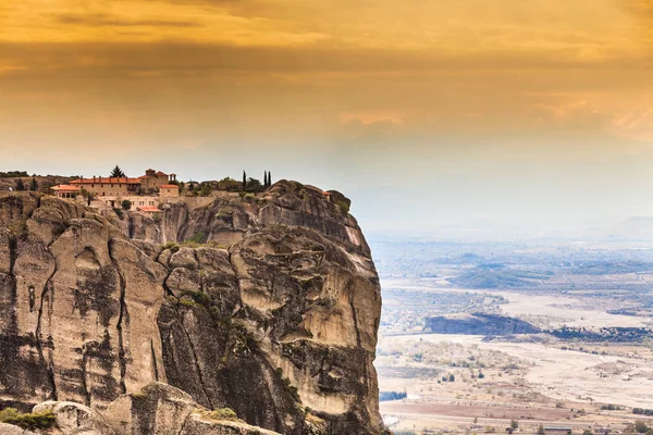 Heliga Treenighetens Kloster Klippan Grekiska Destinationer Meteora Kloster Grekland Kalambaka — Stockfoto
