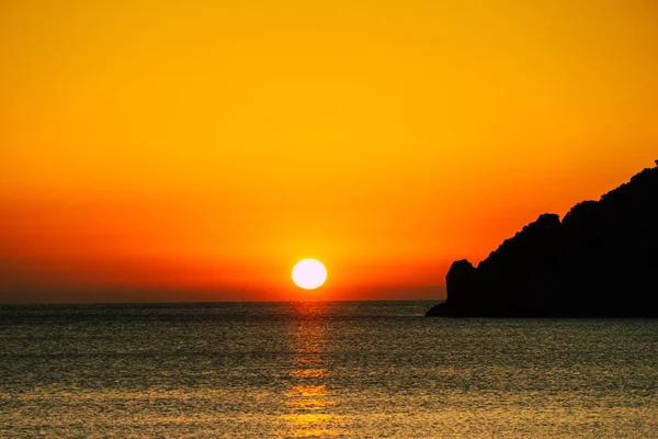 Tramonto Panoramico Alba Sulla Superficie Del Mare Paesaggio Naturale Bellissimo — Foto Stock