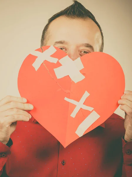 Brutte Relazioni Rottura Tristezza Emozioni Concetto Uomo Adulto Che Tiene — Foto Stock