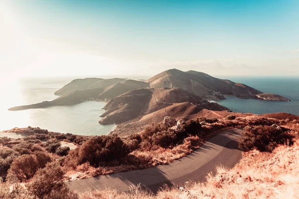 Sur Grecia Península Mani Paisaje Marino Costa Rocosa Peloponeso —  Fotos de Stock