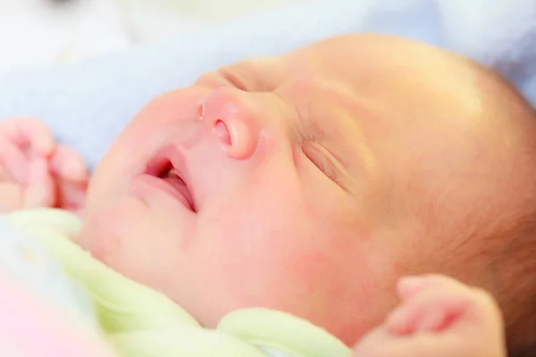 Infant Care Beauty Childhood Concept Little Newborn Baby Sleeping Calmly — Stock Photo, Image