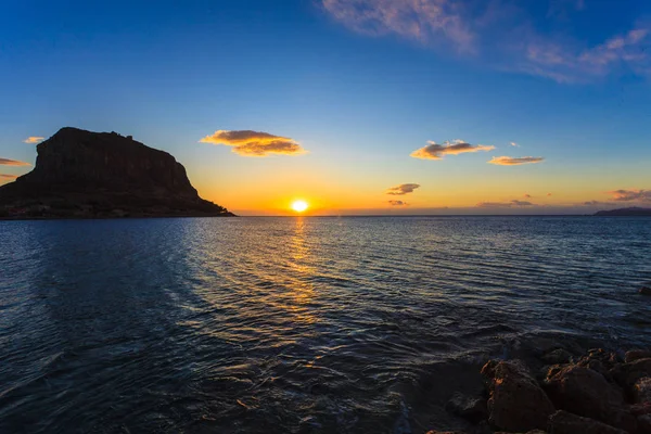 Isla Griega Monemvasia Primera Hora Mañana Grecia Costa Este Del — Foto de Stock