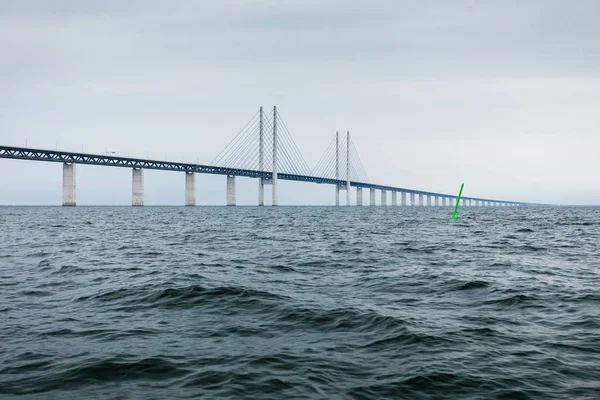 Oresundsbron Ponte Oresund Tra Danimarca Svezia Europa Mar Baltico Vista — Foto Stock