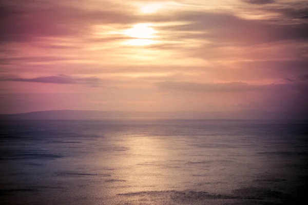 Puesta Sol Salida Del Sol Sobre Superficie Del Mar Paisaje — Foto de Stock