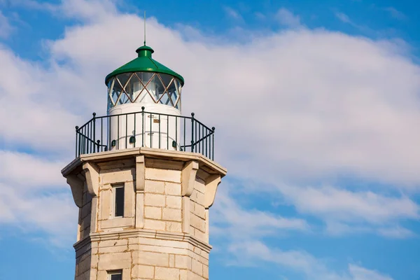 Faro Cerca Gythio Contra Cielo Azul Laconia Peloponeso Grecia — Foto de Stock