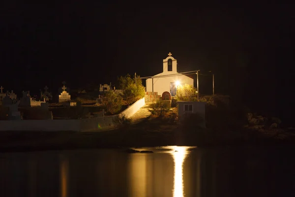 Agios Fokas Cerca Monemvasia Pequeño Cementerio Cementerio Orilla Del Mar — Foto de Stock