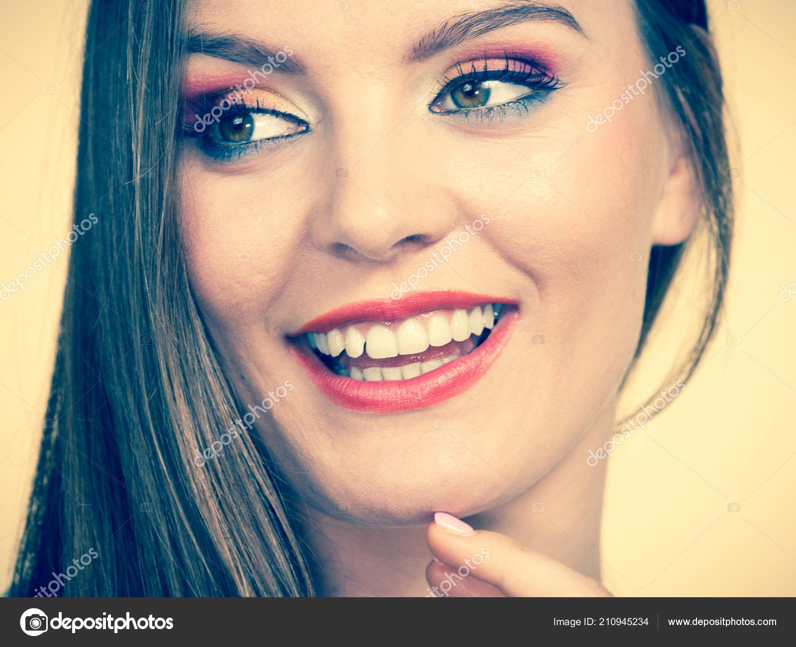 Positive Emotions Natural Beauty Face Expressions Concept Closeup