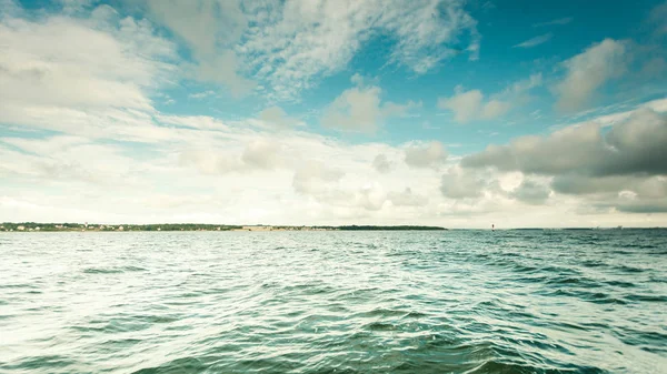 Lindas Paisagens Marinhas Mar Horizonte Litoral Céu Cena Tranquila Composição — Fotografia de Stock