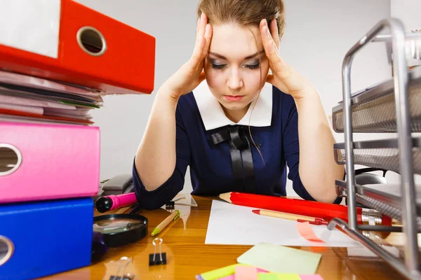 Mobilização Trabalho Mau Conceito Relações Trabalho Empresária Deprimida Sendo Triste — Fotografia de Stock