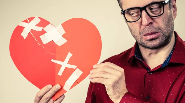 Brutte Relazioni Rottura Tristezza Emozioni Concetto Triste Uomo Adulto Con — Foto Stock