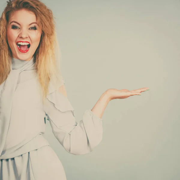 Happiness Human Face Expressions Concept Happy Positive Cheerful Smiling Woman — Stock Photo, Image