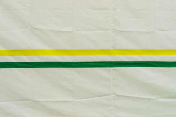 Detailní Záběr Bílém Pozadí Zelené Žluté Pruhy Koncept Vzorek Textury — Stock fotografie
