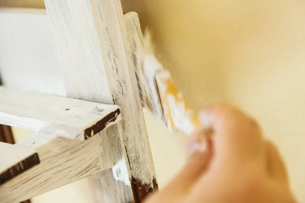 Arredo Domestico Cambiamento Colore Concetto Fai Appendino Ristrutturare Legno — Foto Stock