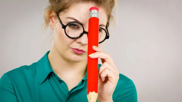 Förvirrat Tänkande Söker Lösning Pensiv Eftertänksam Student Flicka Eller Affärskvinna — Stockfoto