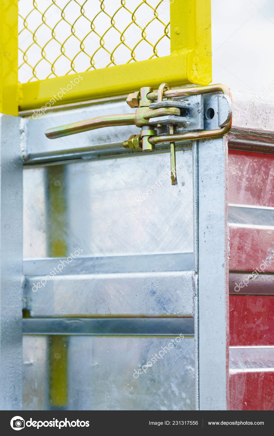 Close Industrial Metal Made Handle Lock Opening Semi Trailer