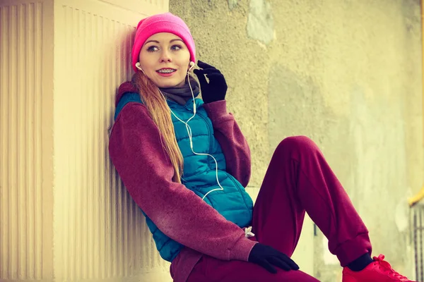 Exercícios Desportivos Livre Ideias Roupa Desportiva Mulher Vestindo Roupas Esportivas — Fotografia de Stock