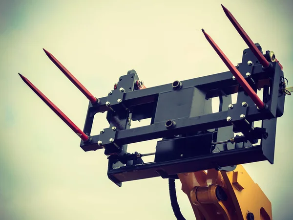 Chariot Élévateur Industriel Objet Chargeur Sur Fond Ciel Avec Des — Photo