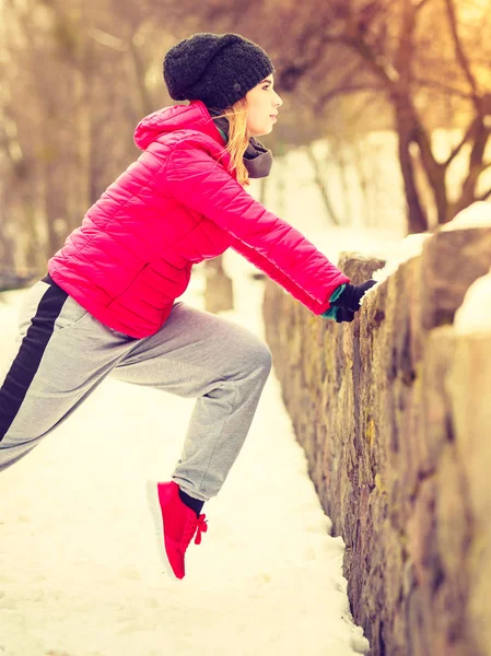 Ejercicio Deportivo Aire Libre Ideas Atuendo Deportivo Mujer Con Ropa —  Fotos de Stock