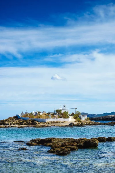 Agios Fokas Region Monemvasia Greek Coastline Small Cemetery Sea Shore — Stock Photo, Image