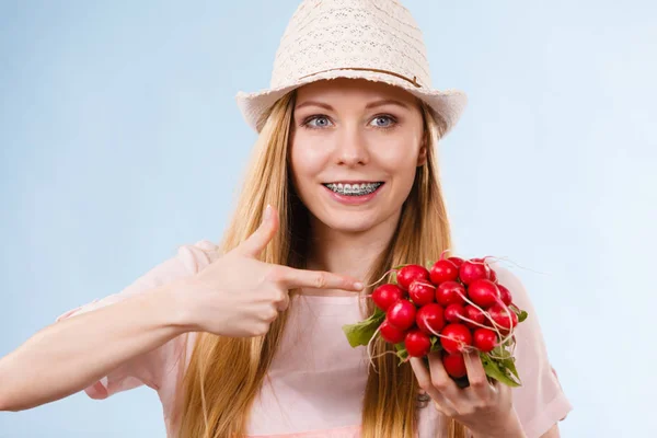 Jovem Adolescente Alegre Feliz Pronto Para Verão Vestindo Roupa Rosa — Fotografia de Stock