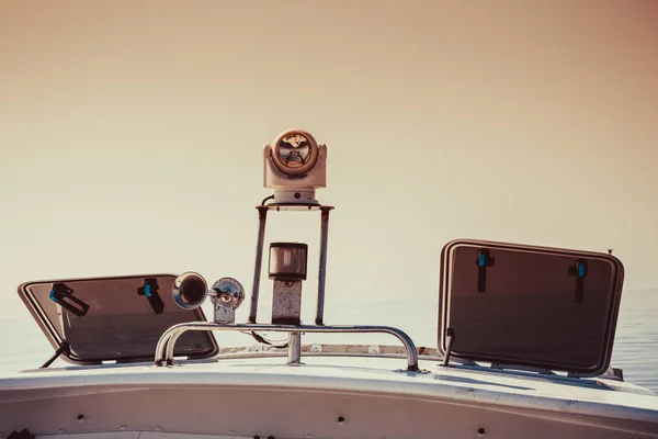 Équipement Bateau Sur Toit Voilier Yachting Détails Objets Concept Sepia — Photo