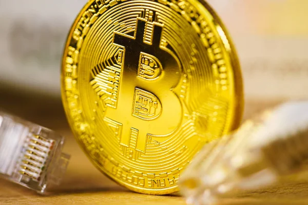 Criptomoeda Bitcoin — Fotografia de Stock