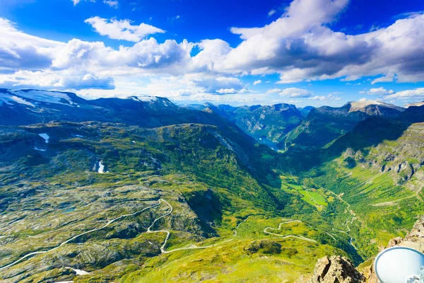 Geirangerfjord dal punto di vista Dalsnibba, Norvegia — Foto Stock