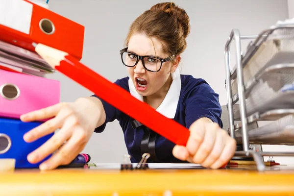 Angry mad business woman being furious — Stock Photo, Image