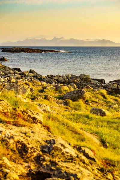 Deniz manzarası üzerinde Andoya Adası Norveç — Stok fotoğraf