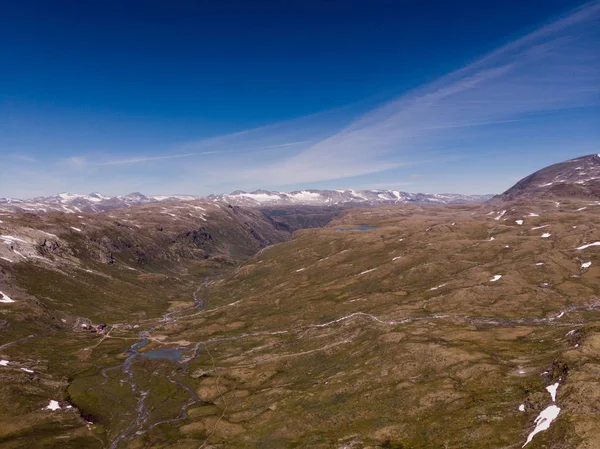 Termálfürdőjében. Norvég útvonal Sognefjellet — Stock Fotó