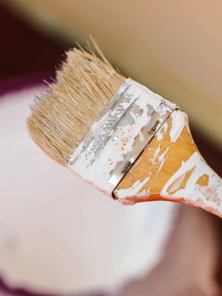 White paint with essentials equipment — Stock Photo, Image