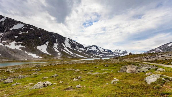 Vistas a las montañas desde Gamle Strynefjellsvegen Noruega — Foto de Stock