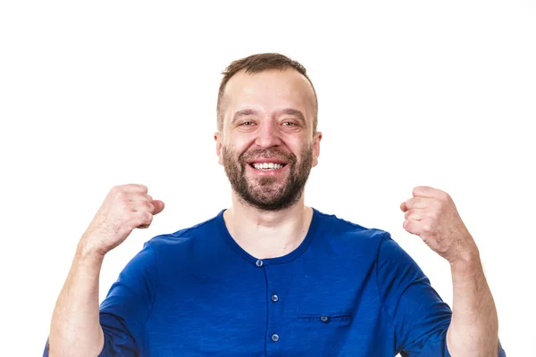 Funny man fooling around — Stock Photo, Image