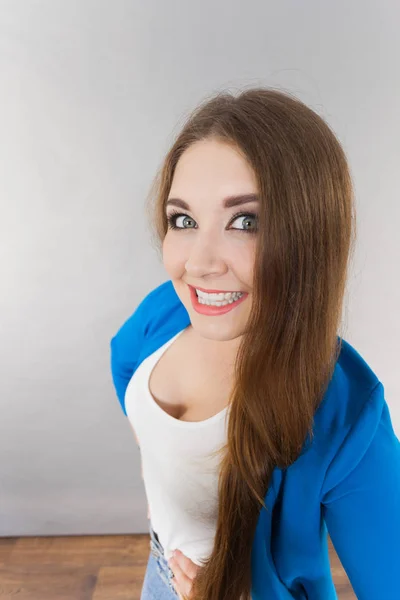 Mujer feliz sonriendo — Foto de Stock